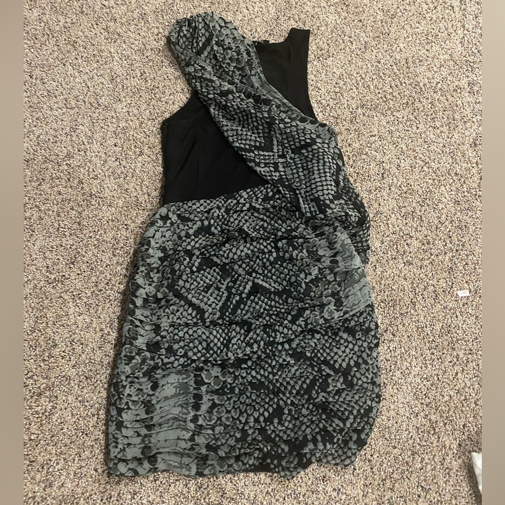 Aqua Ruched one of a kind dress. NWOT